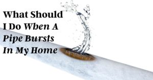 what to do when a pipe bursts